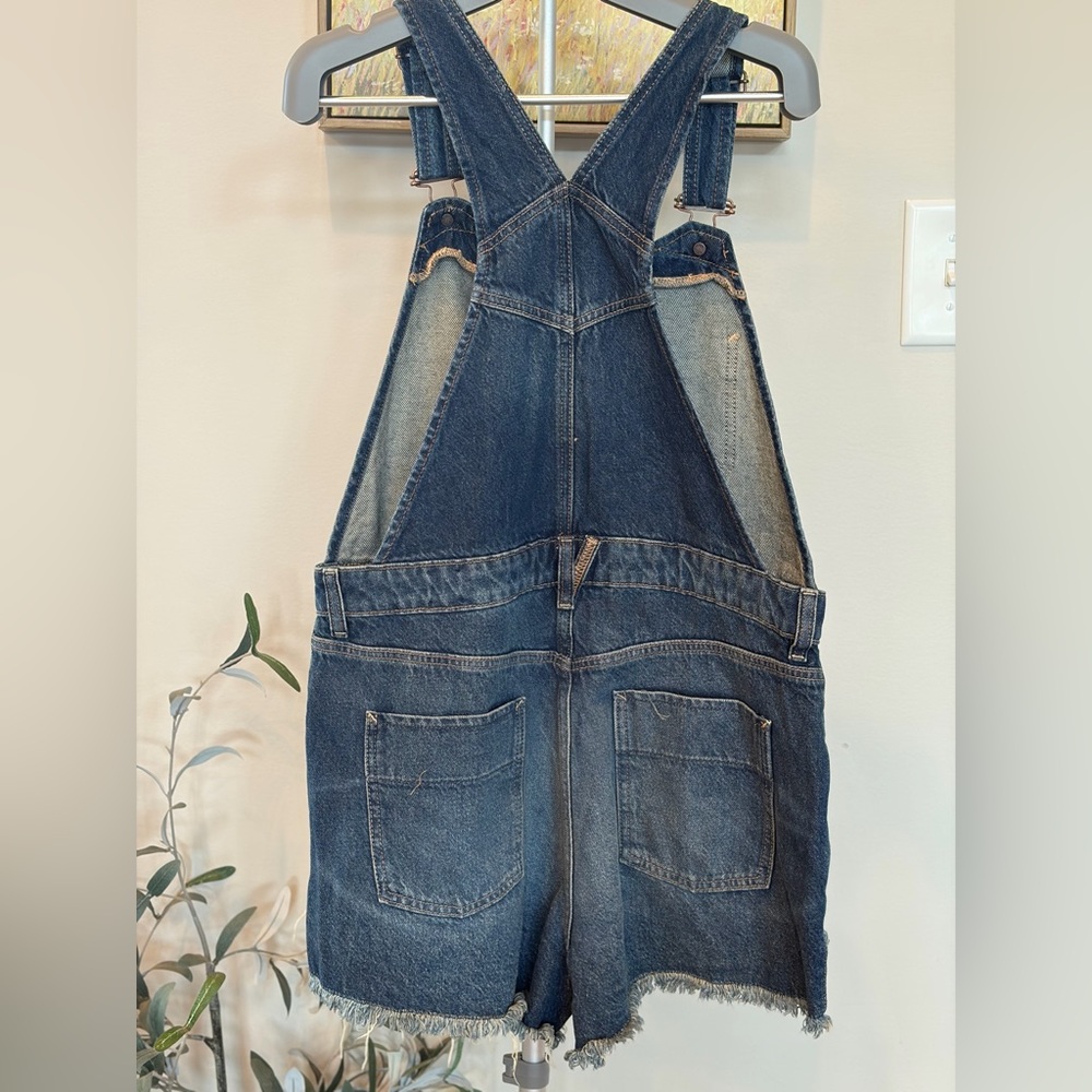 Free people We The Free Blue Denim Overalls women’s 2 new without tags - Picture 2 of 4